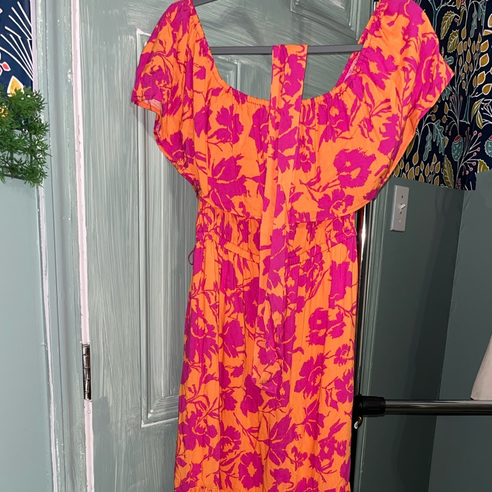Floral Off-the-shoulder Maxi Dress